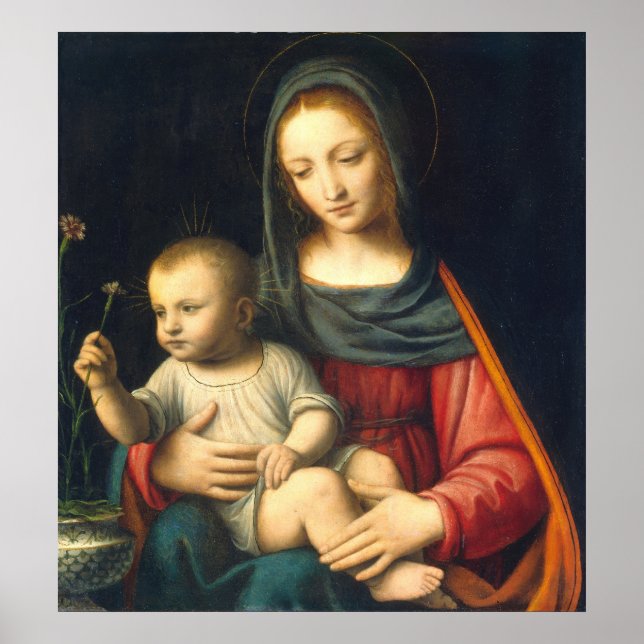 Poster A Madona - Bernardino Luini Cartaz de Arte Fina (Frente)