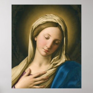 Poster A Madona em Oração por Sassoferrato,Religioso