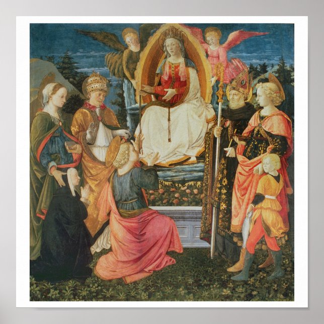 Poster A Madonna da Moça Sagrada, 1456 (tempera ligada (Frente)