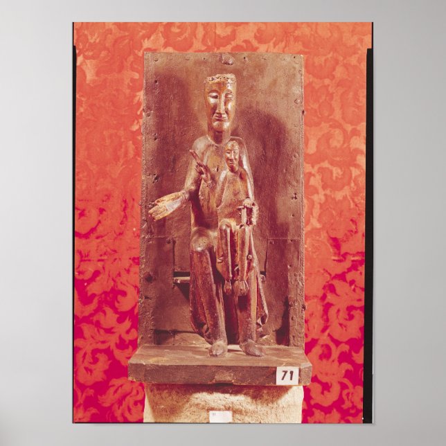 Pôster A Madonna Negra, Escola Catalã, século 11 (Frente)