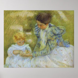 Pôster A Mãe Brincando Com O Filho. c.1897, Mary Cassat