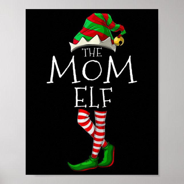 Poster A Mãe Elf Divertida Pajama Familiar de Natal (Frente)