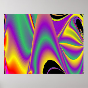 Poster A magia das cores do Rainbowart Abstrato 3D