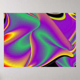 Poster A magia das cores do Rainbowart Abstrato 3D