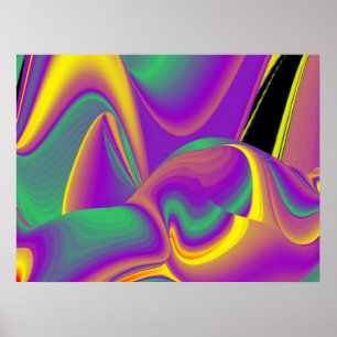 Poster A magia das cores do Rainbowart Abstrato 3D