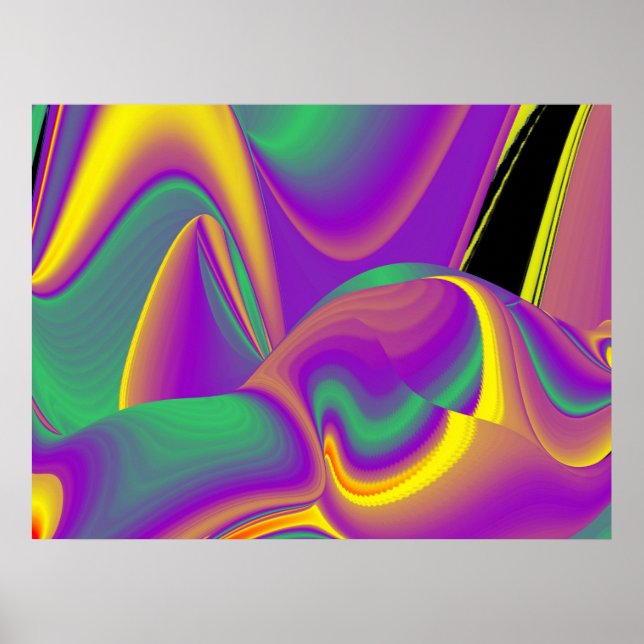 Poster A magia das cores do Rainbowart Abstrato 3D (Frente)