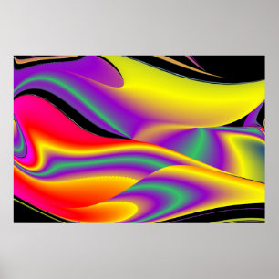 Poster A magia das cores do Rainbowart Abstrato 3D
