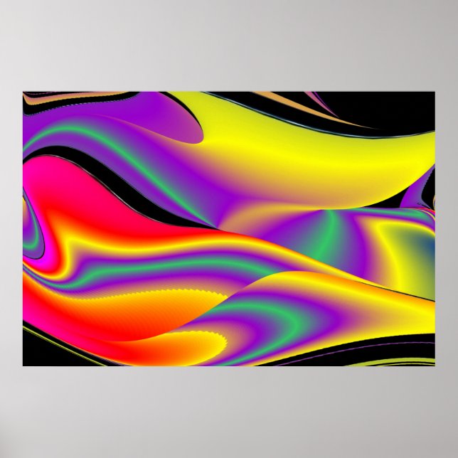 Poster A magia das cores do Rainbowart Abstrato 3D (Frente)
