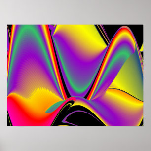 Poster A magia das cores do Rainbowart Abstrato 3D