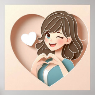 Poster A Magia do Amor da Garota Vencedora