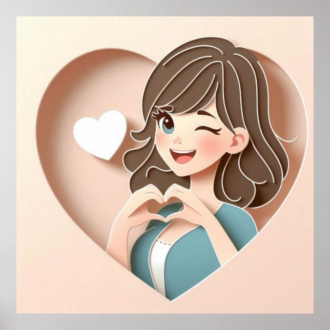 Poster A Magia do Amor da Garota Vencedora (Frente)