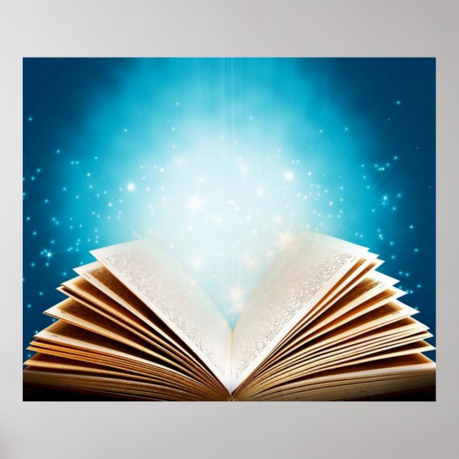 Pôster A magia dos livros e da leitura curando o amor (Frente)