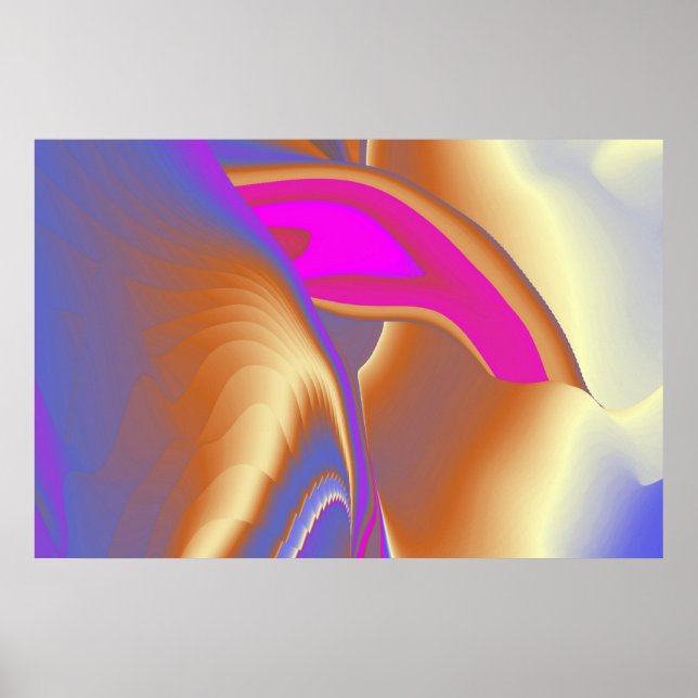 Poster A Mágica do Verão, Abstrato 3D Art (Frente)