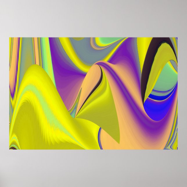 Poster A Mágica do Verão, Abstrato 3D Art (Frente)