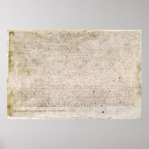 Pôster A Magna Carta da carta patente 1215 das liberdades
