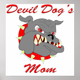 Poster A mamã de cão de diabo do USMC