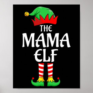 Poster A Mama Elf Xmas que Corresponde à Família de Natal