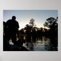 A man and his dog on the Bayou