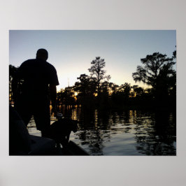 Pôster A man and his dog on the Bayou