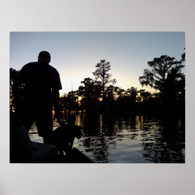 Pôster A man and his dog on the Bayou (Frente)