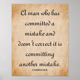 Poster A Man Who... Inspirational Confucius Quote