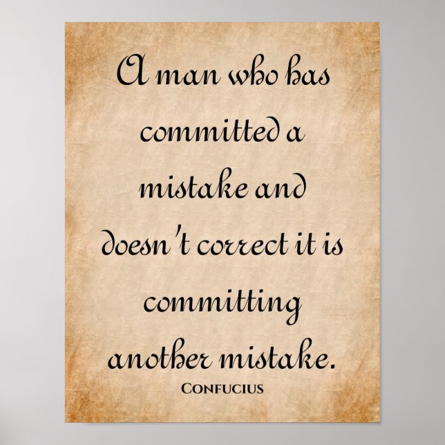 Poster A Man Who... Inspirational Confucius Quote (Frente)
