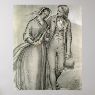 Poster A manhã do casamento - A partida, c.1846