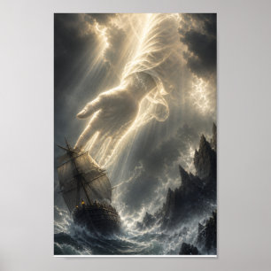 Poster A Mão Orientadora de Deus - Em mares tempestuosos