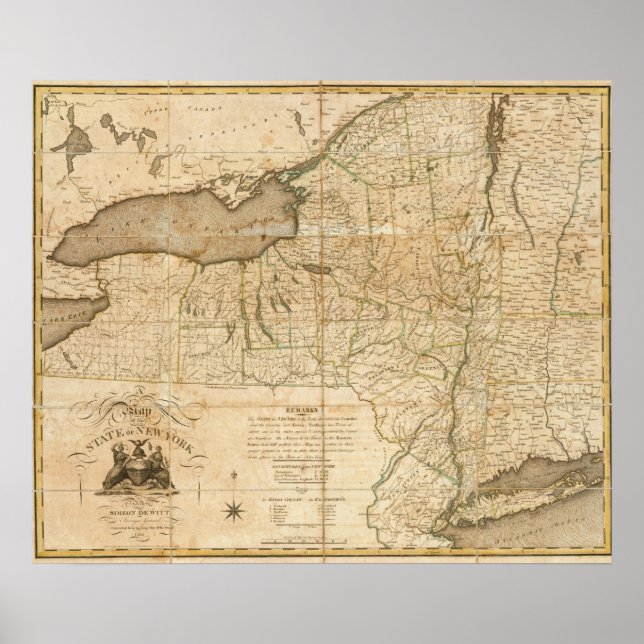 Pôster A Map of the State Of New York (Frente)