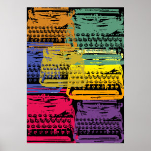 Poster a máquina de escrever - obscuridade