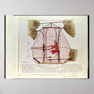 Poster A máquina voadora de Jean Pierre Blanchard