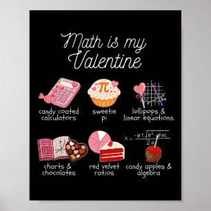Poster A Matemática É Meu Namorado Professor De Matemátic
