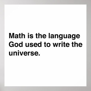 Pôster A matemática é o idioma dos deuses