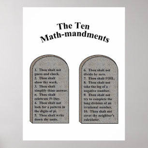 Poster A Matemática-Mandments dez