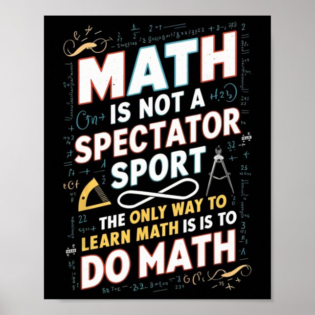 Poster A Matemática Não É Um Esporte Para Espectadores Ca (Frente)