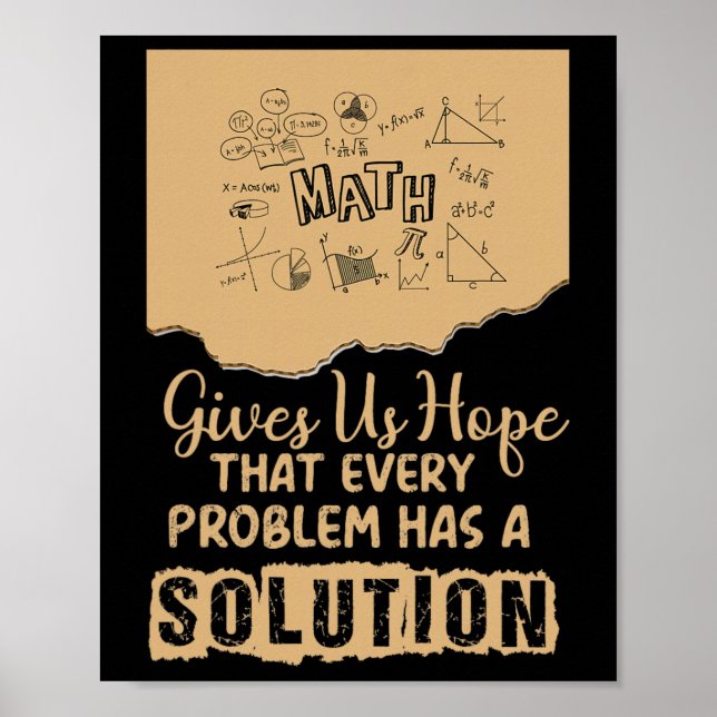 Poster A Matemática Nos Dá Esperança Solução de Problemas (Frente)