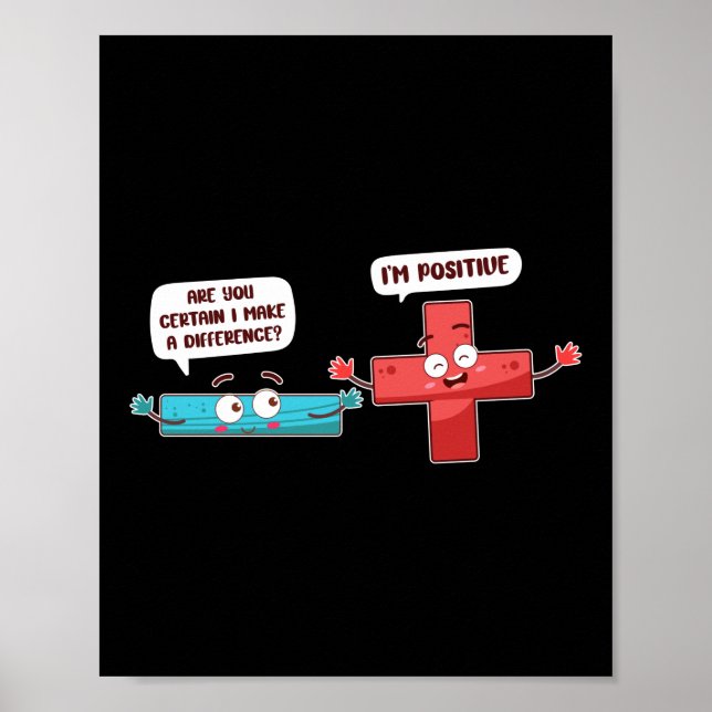 Poster A Matemática Tem Certeza De Que Faço Diferença? Eu (Frente)