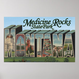 Poster A medicina balança o parque estadual, Montana