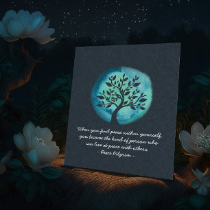 Poster A meditação da IOGA cita a árvore elegante da