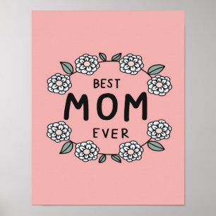 Poster A melhor mãe de todas as flores Melhores presente