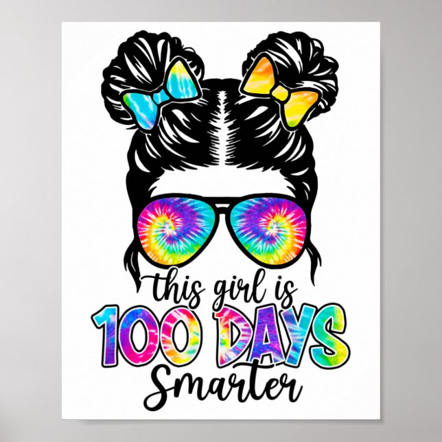 Poster A Menina É 100 Dias Mais Inteligente 100 Dias De M (Frente)
