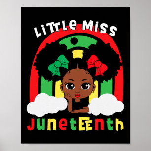 Poster A Menina JuneteGirl Toddler História Negra