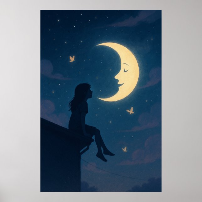 Poster A Menina que Fala com a Lua (Frente)
