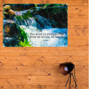 Poster A Mente É Tudo, Citação de Motivação Wallart