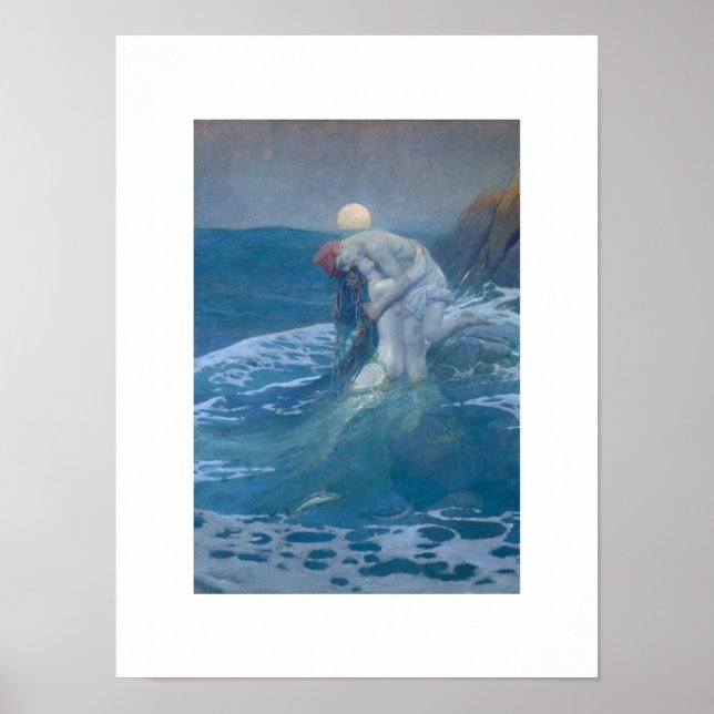 POSTER : A MERMAID : HOWARD PYLE : 1910 (Frente)