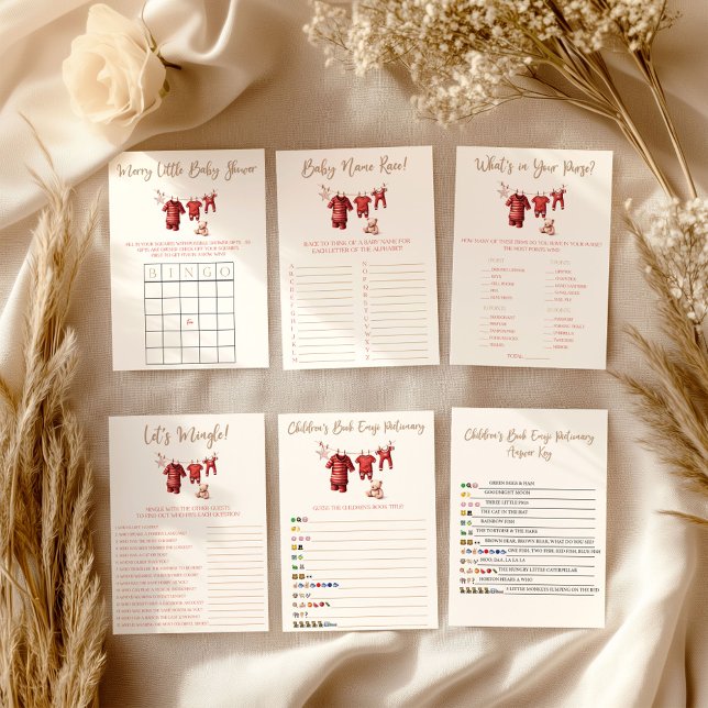 Poster A Merry Little Baby Shower Baby Shower Game (Criador carregado)