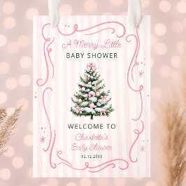 Poster A Merry Little Baby Shower Girl Welcome