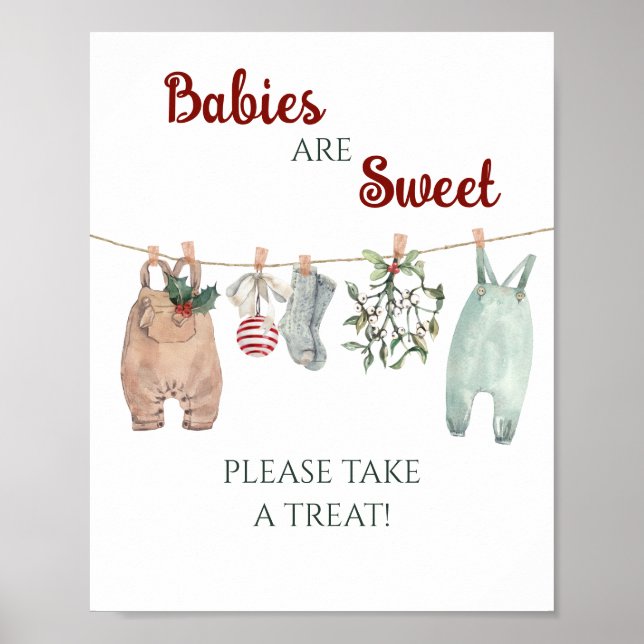 Poster A Merry Little Christmas Clothes Babies Are Sweet (Frente)
