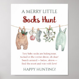 Poster A Merry Little Christmas Clothes Socks Hunt