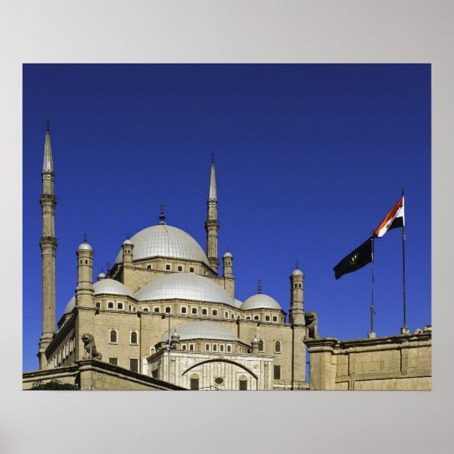 Poster A Mesquita de Muhammad Ali na Citadel, também (Frente)